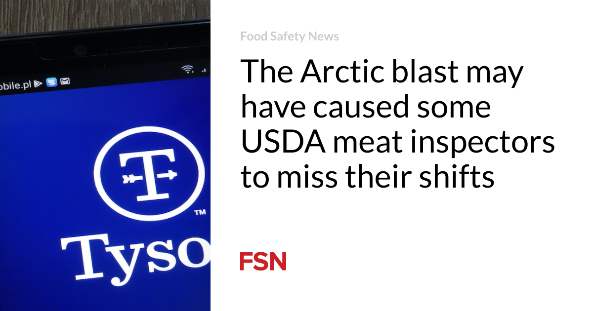 The Arctic blast may perhaps well fair maintain brought about some USDA meat inspectors to leave out their shifts