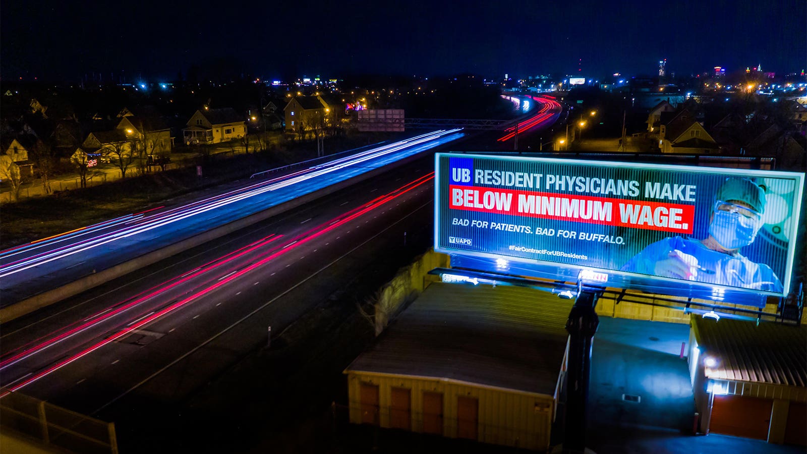 In Billboard Campaign, Physician Residents Allege They’re Exploited