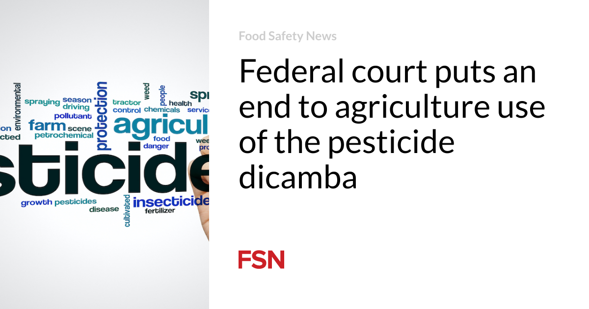 Federal court docket locations an quit to agriculture employ of the pesticide dicamba