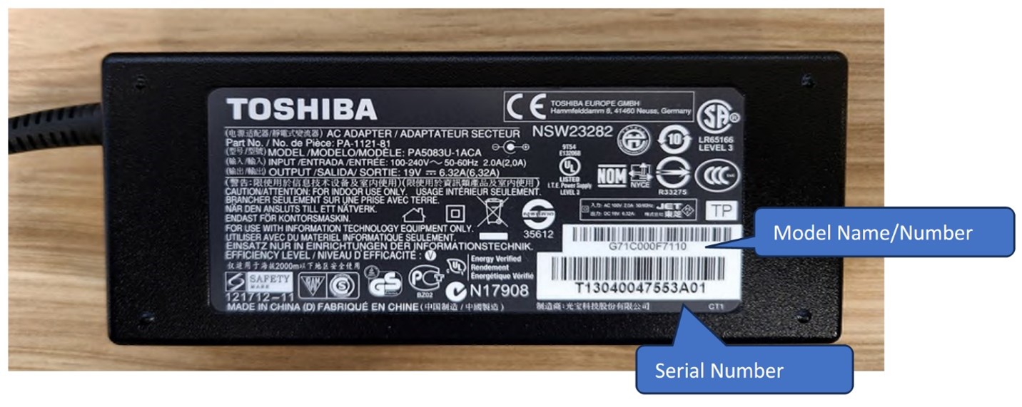 Dynabook Americas Recalls 15.5 Million Toshiba Notebook computer AC Adapters As a result of Burn and Fireplace Hazards