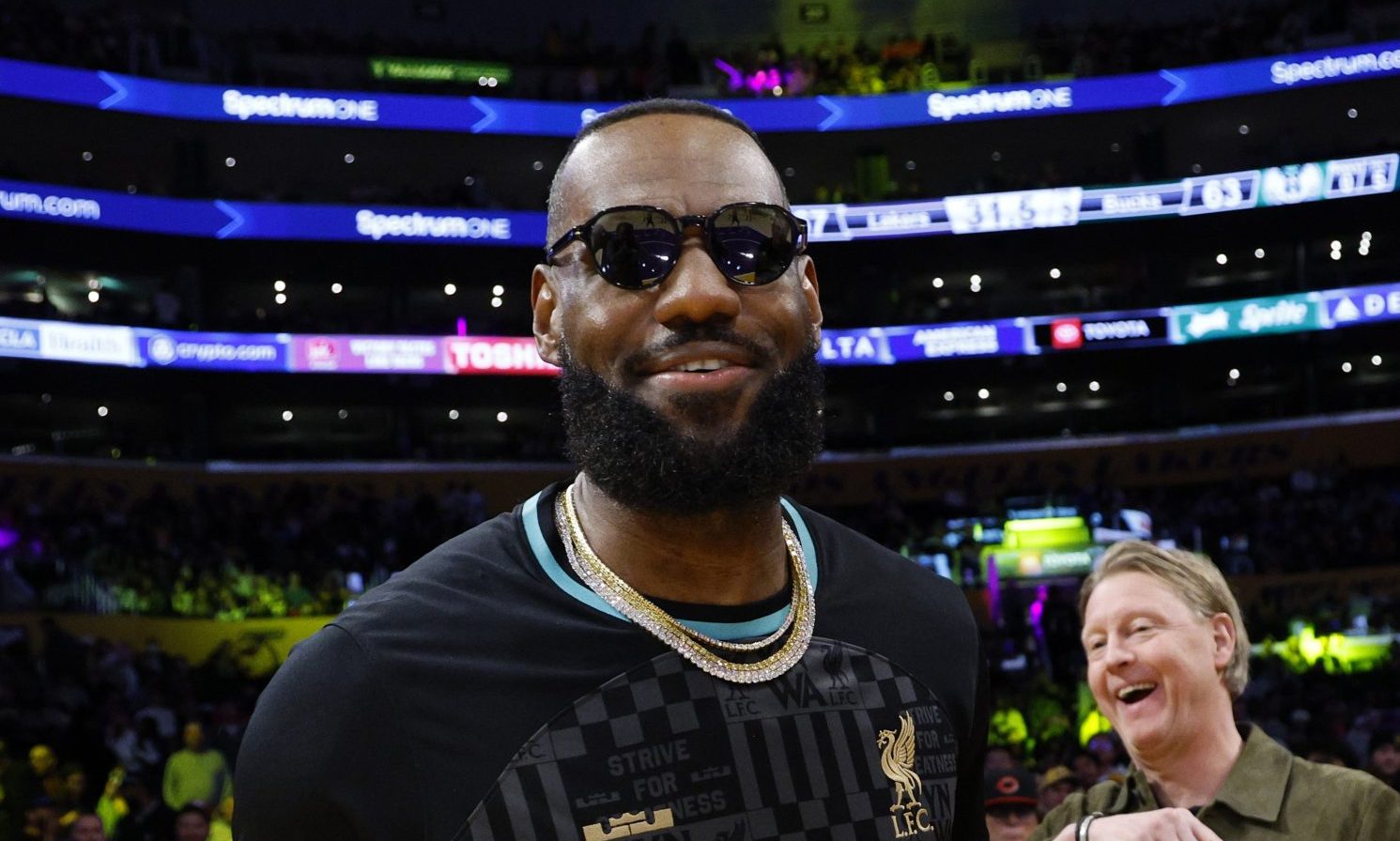 Wayment! Social Media Goes Nuts Over LeBron James’ Courtside Interaction With Lakers Proprietor Jeanie Buss