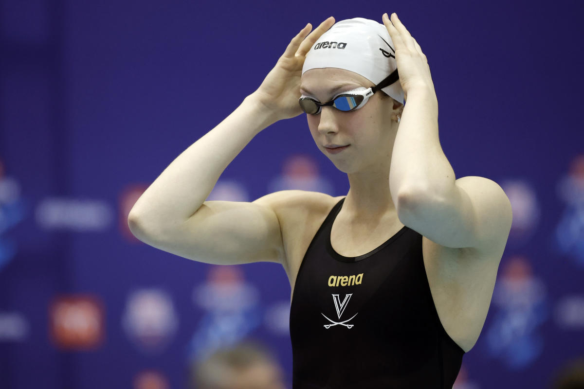 Virginia’s Gretchen Walsh warms up for Olympics by setting 50-yard freestyle tell at NCAA championships