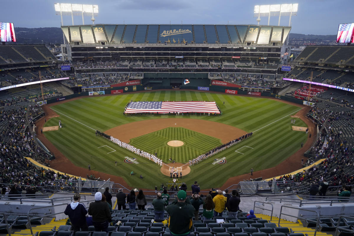 Oakland A’s followers train Las Vegas plug alongside with Opening Day tailgate party outdoor stadium