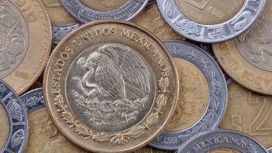 Mexican Peso trades blended as PMIs test health of world financial system