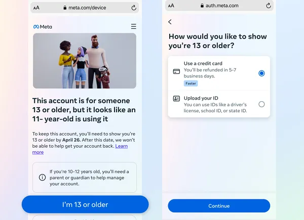 Meta Implements Age Affirmation Tests for VR Customers