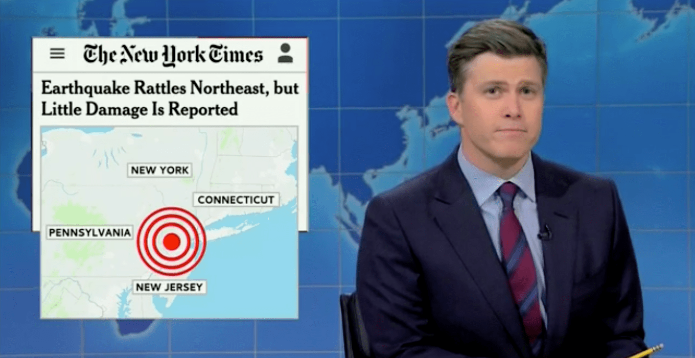 ‘SNL’ Weekend Replace Tackles Northeast Earthquake, Trump’s ‘Cocaine’ Comment