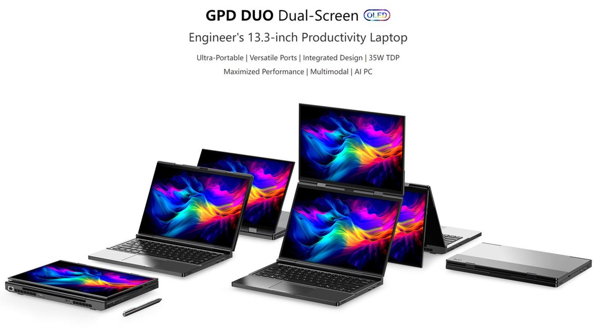 A wild contemporary GPD pc pc has two stacked 13-travel OLED shows