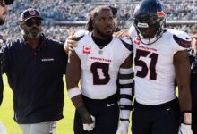 Texans OLB Azeez Al-Shaair suspended three video games for illegal hit on Trevor Lawrence                           Dec 03, 2024