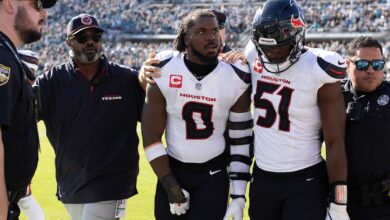 Texans OLB Azeez Al-Shaair suspended three video games for illegal hit on Trevor Lawrence                           Dec 03, 2024